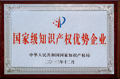 虹潤公司被國家知識產權局確定為第一批國家級知識產權優勢企業